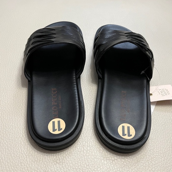 NWT - Leo Pucci Men’s Leather Sandals - Made in Italy - US 11/EU 44 - Picture 4 of 9